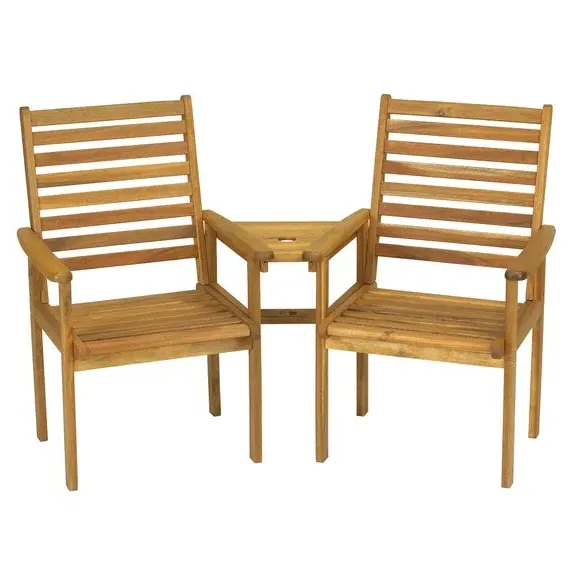 2-Seater Companion Set - Brown, Acacia Wood image