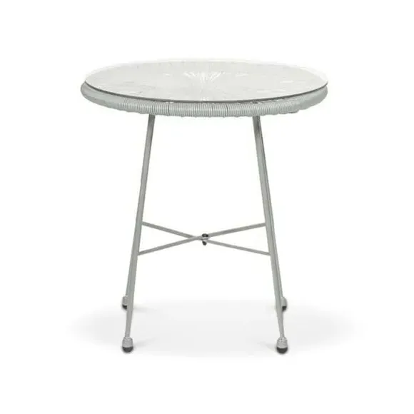 2-Seater Egg Chair Bistro Set - Grey, Rattan