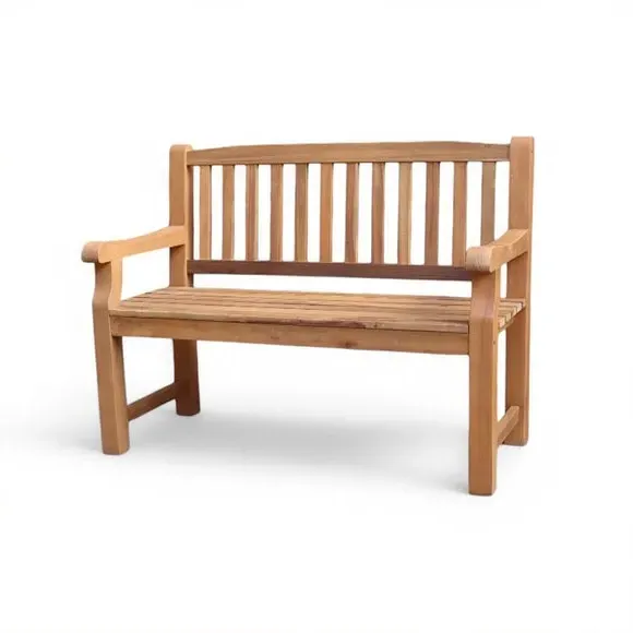 2-Seater Garden Bench - Medium Wood, Acacia