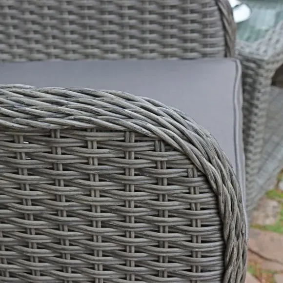 2-Seater Outdoor Companion Set - Grey, Wicker