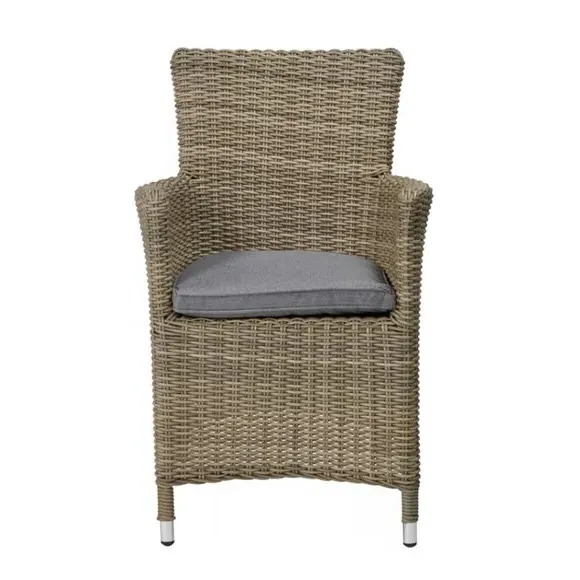 2-Seater Round Bistro Set - Grey, Rattan