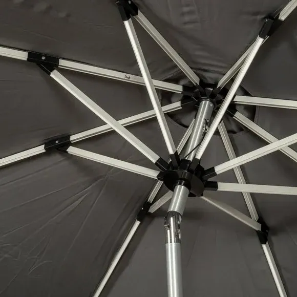 2.7m Parasol with LED Lights - Ivory, Aluminium