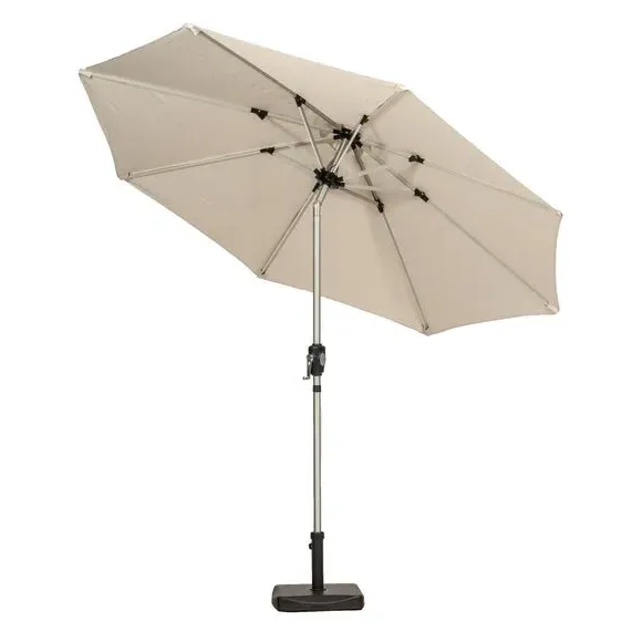 2.7m Parasol with LED Lights - Ivory, Aluminium