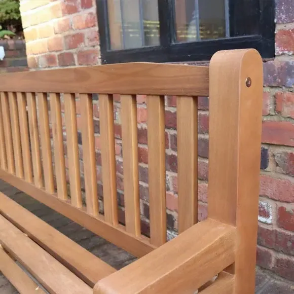 3-Seater Garden Bench - Medium Wood, Acacia