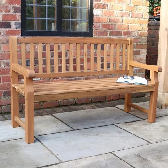 3-Seater Garden Bench - Medium Wood, Acacia image
