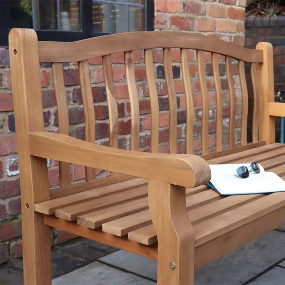 3-Seater Outdoor Dining Bench - Medium Wood