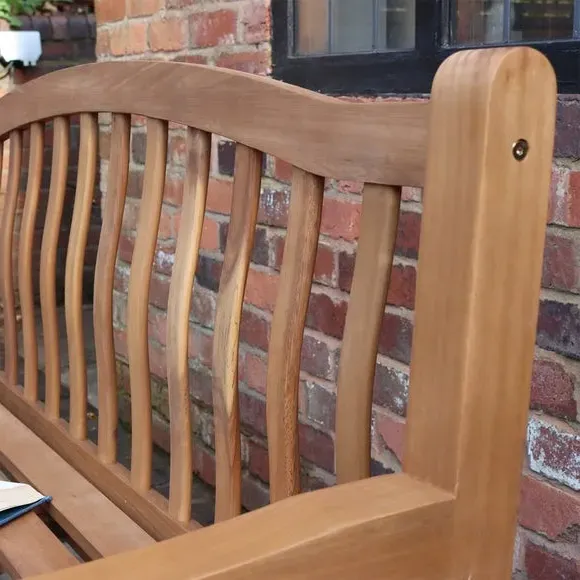 3-Seater Outdoor Dining Bench - Medium Wood