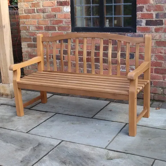 3-Seater Outdoor Dining Bench - Medium Wood image