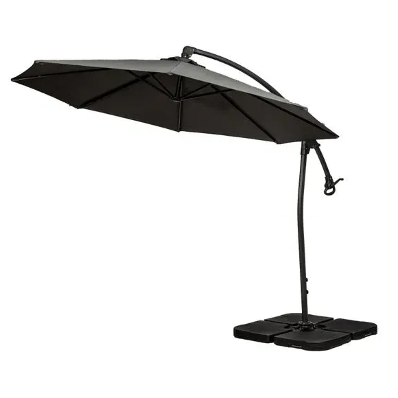 3m Cantilever Parasol Pedal Operated - Grey