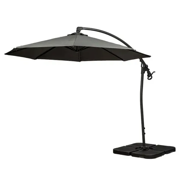 3m Cantilever Parasol Pedal Operated - Grey image
