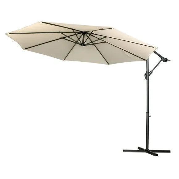 3m Cantilever Parasol with Cross Stand - Ivory image