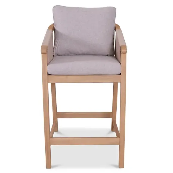 4-Seater Bar Set with Cushions - Natural, Acacia