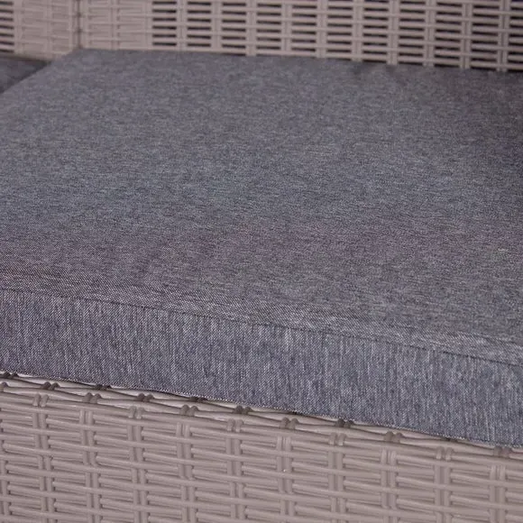 4-Seater Outdoor Conversation Set - Taupe, Resin