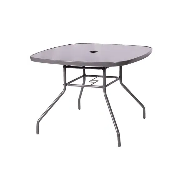 4-Seater Outdoor Dining Set with Recliners - Black