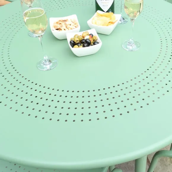 4-Seater Round Dining Set - Olive, Steel