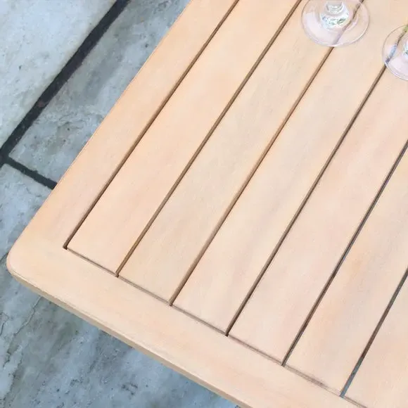 5-Seater Corner Lounge Set - Light Wood, Acacia