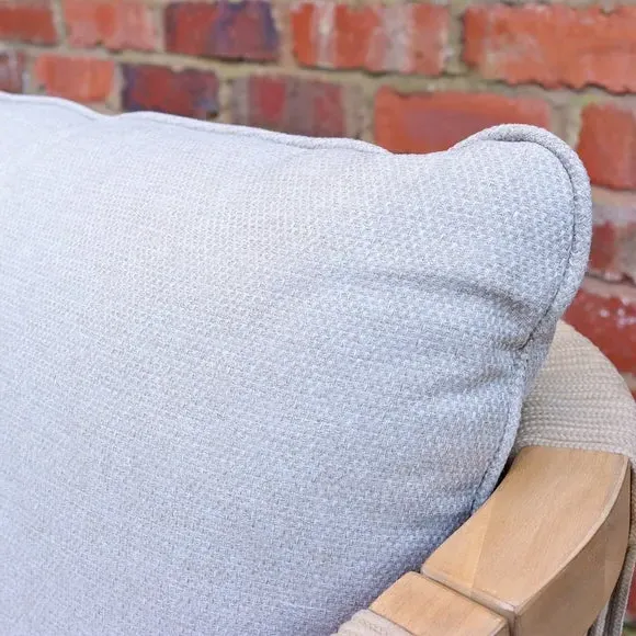 5-Seater Corner Lounge Set - Light Wood, Acacia