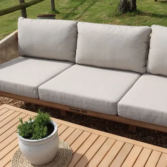 5-Seater Outdoor Lounger Set - Light Wood, Acacia