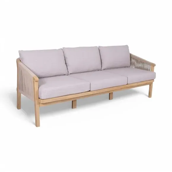 5-Seater Outdoor Lounger Set - Light Wood, Acacia