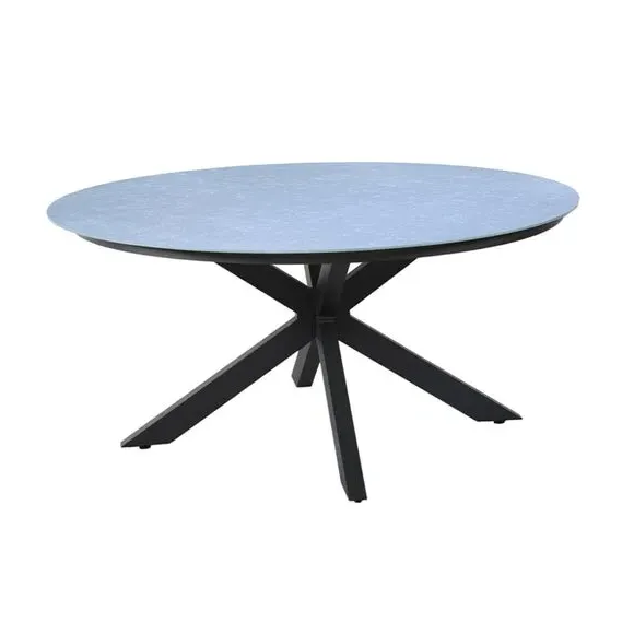 6-Seater Dining Set Outdoor - Grey, Ceramic