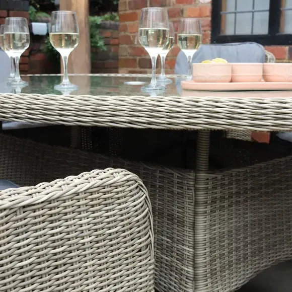 6-Seater Outdoor Dining Set - Natural, Rattan