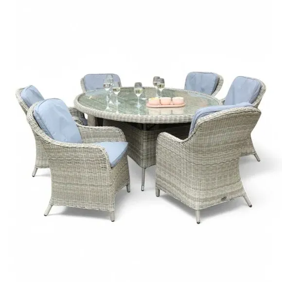 6-Seater Outdoor Dining Set - Natural, Rattan