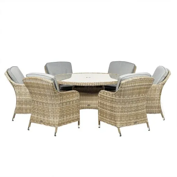 6-Seater Outdoor Dining Set - Natural, Rattan