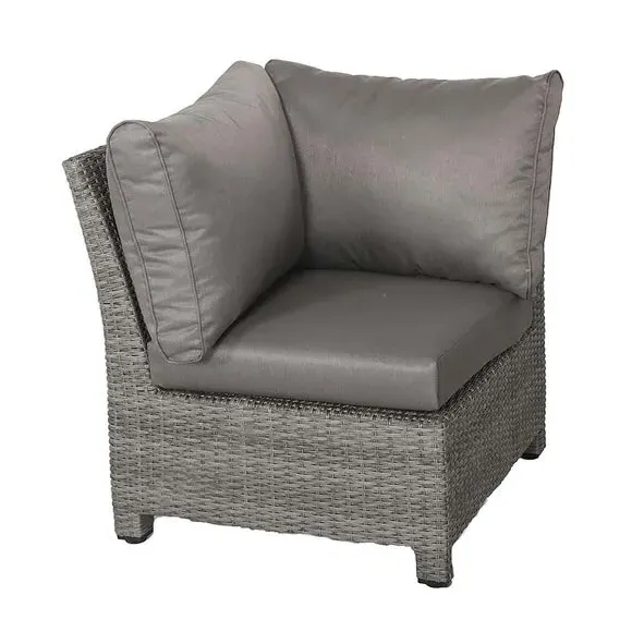 7-Piece Modular Corner Dining Set - Slate, Rattan