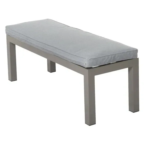 8-Seater Lounge Set with Firepit - Grey, Aluminium