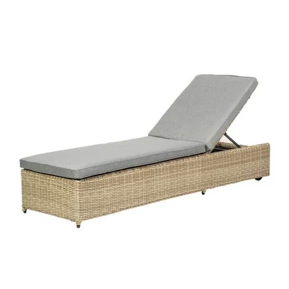 Adjustable Lounger with Backrest - Grey, Aluminium image