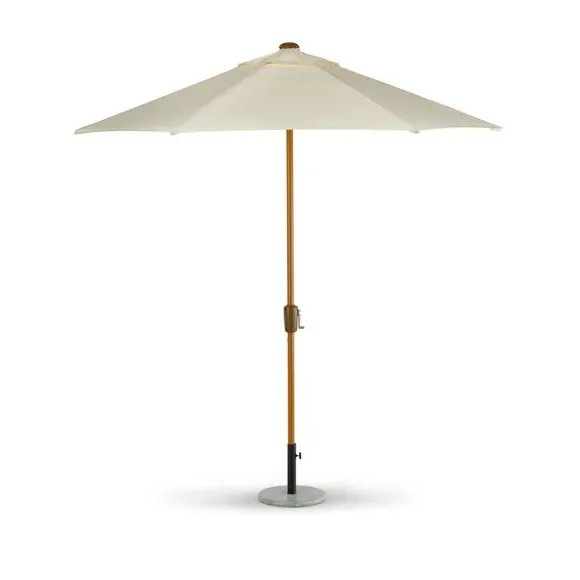 Crank and Tilt Parasol - Ivory, Metal Frame image