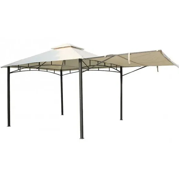 Extending Gazebo with Awning - Grey, Steel