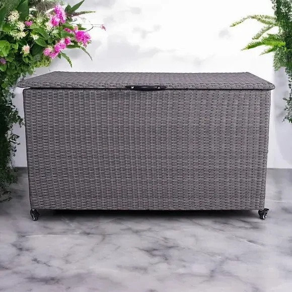 Large Storage Box with Hydraulic Hinges - Charcoal