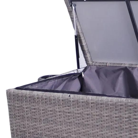 Large Storage Box with Hydraulic Hinges - Charcoal