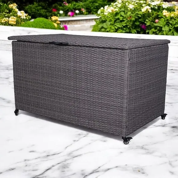 Medium Storage Box with Hydraulic Hinges - Charcoal