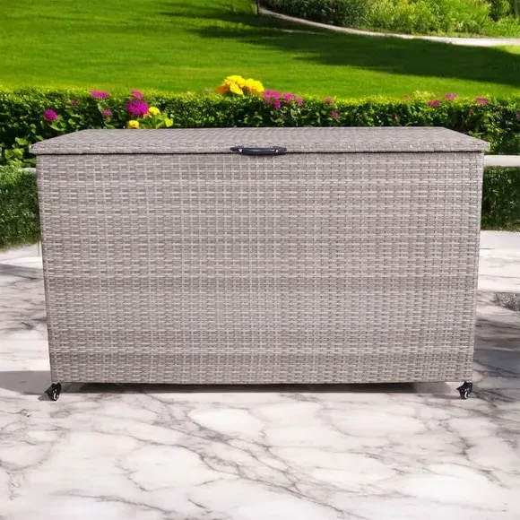 Medium Storage Box with Hydraulic Hinges - Natural