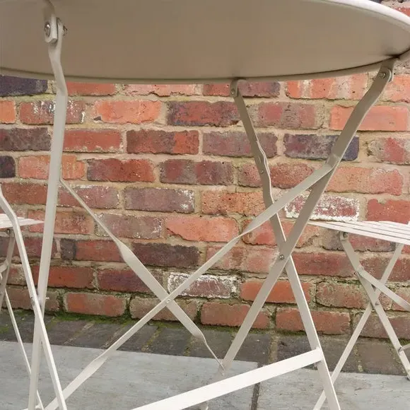 Outdoor Bistro Set with Folding Design - Champagne