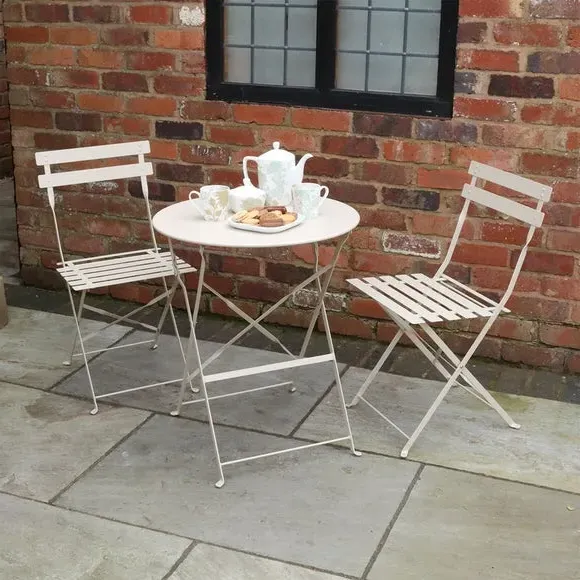 Outdoor Bistro Set with Folding Design - Champagne image
