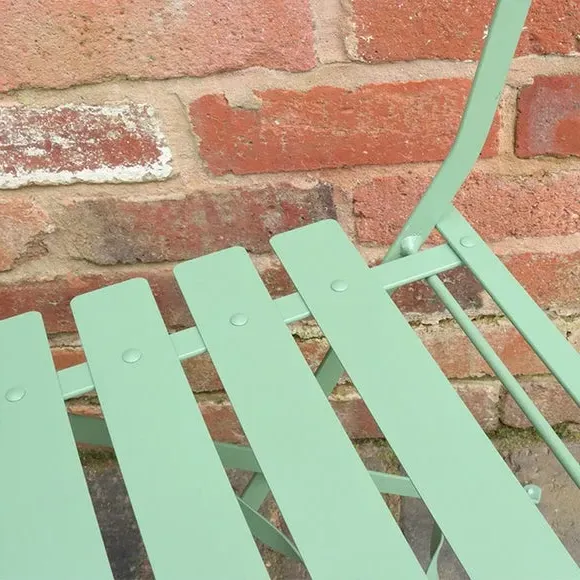 Outdoor Bistro Set with Folding Design - Olive