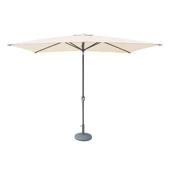 Rectangular Parasol with Crank & Tilt - Ivory