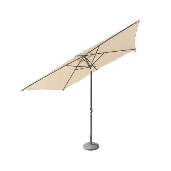 Rectangular Parasol with Crank & Tilt - Ivory