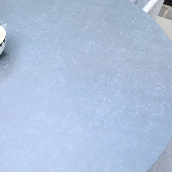 Round Dining Set with 4 Chairs - Grey, Ceramic