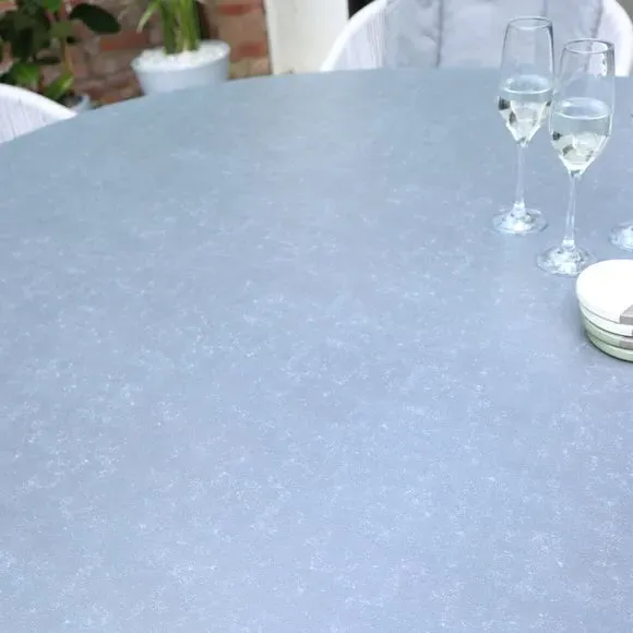 Round Dining Set with 4 Chairs - Grey, Ceramic
