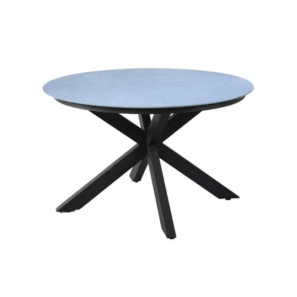 Round Dining Set with 4 Chairs - Grey, Ceramic