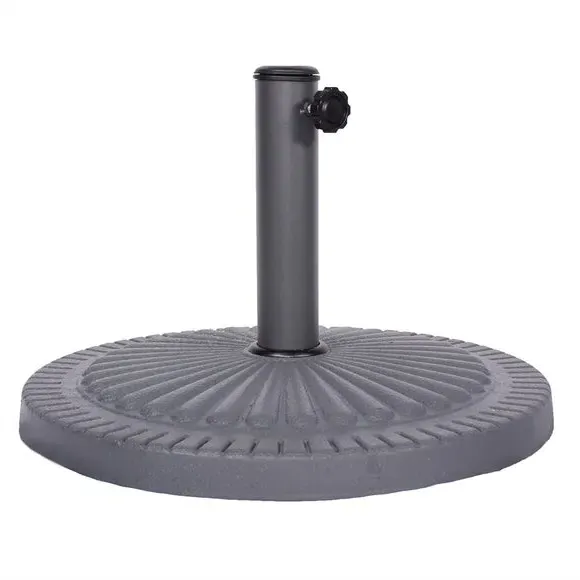 Round Parasol Base 14kg - Charcoal, Poly Resin