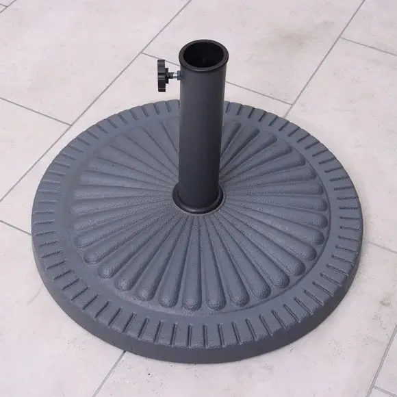 Round Parasol Base 14kg - Charcoal, Poly Resin image