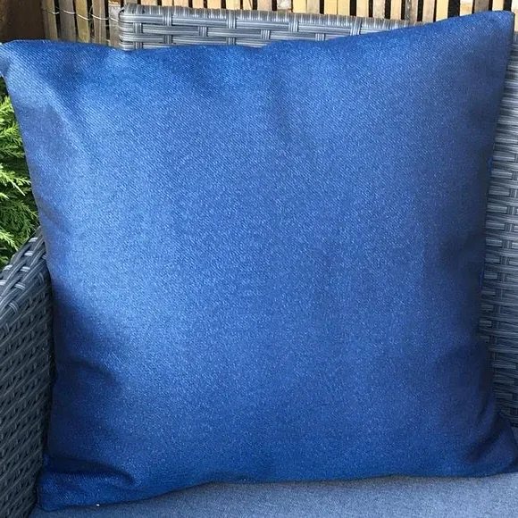 Set of 2 Scatter Cushions - Blue, Polyester image