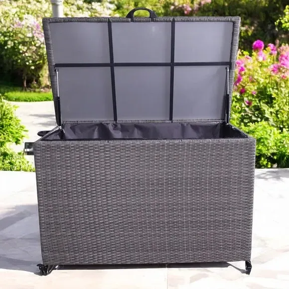 Small Storage Box with Hydraulic Hinges - Charcoal