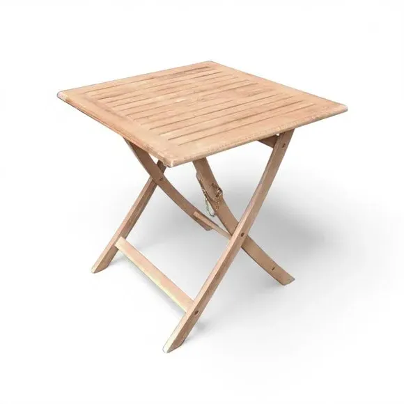 Square Folding Bistro Set - Light Wood