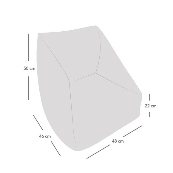 Bean Bag Chair with Washable Cover - Natural